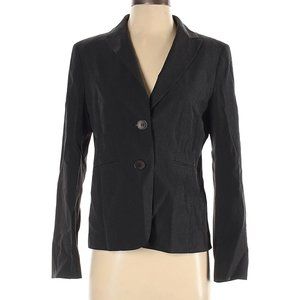 Jones New York Jacket Black Gray 2 Slit Pocket Sz 6P #562